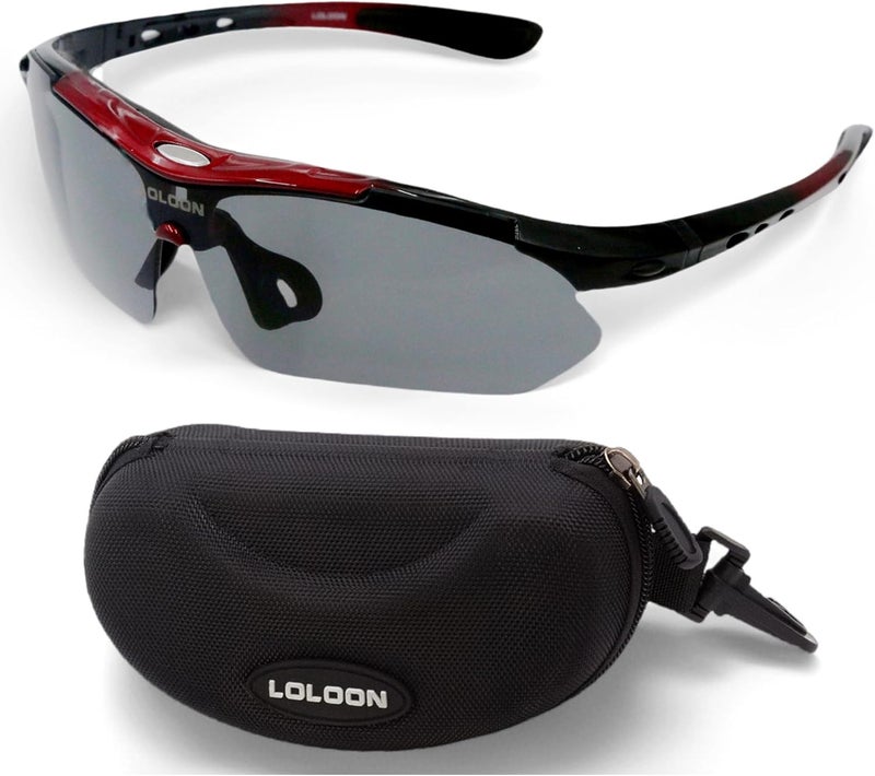 LOLOON Store Cycling Sunglasses for Men Women Youth, Wrap Around Sports Sunglasses for Running Climbing Bike Baseball Softball Golf - Image 1